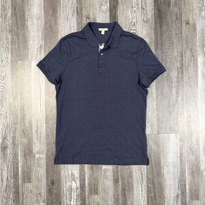 Burberry Brit Polo Shirt Men’s Large Navy Blue Short Sleeve Stretch Casual Golf